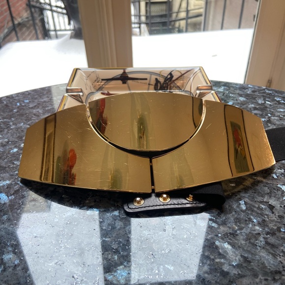 Lanvin  Galvanised gold colored brass metal belt. main image 11